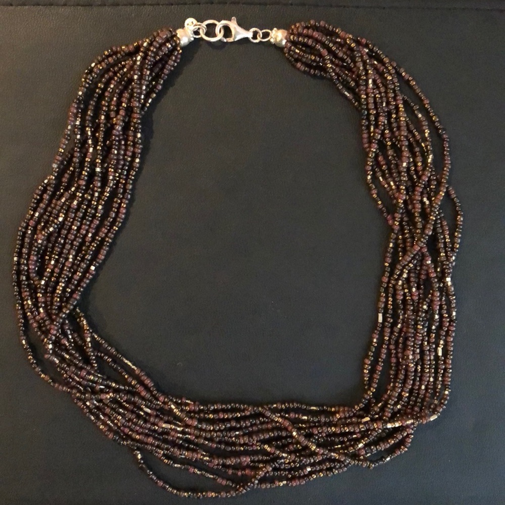 Retired Silpada Multi Strand Bronze/Brown Necklace